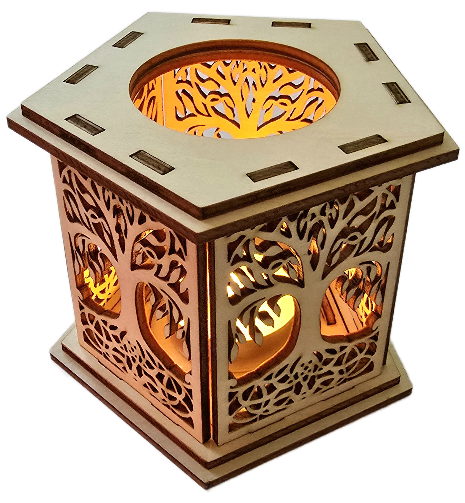 Wooden lamp "Tree of Life" – a unique candle box