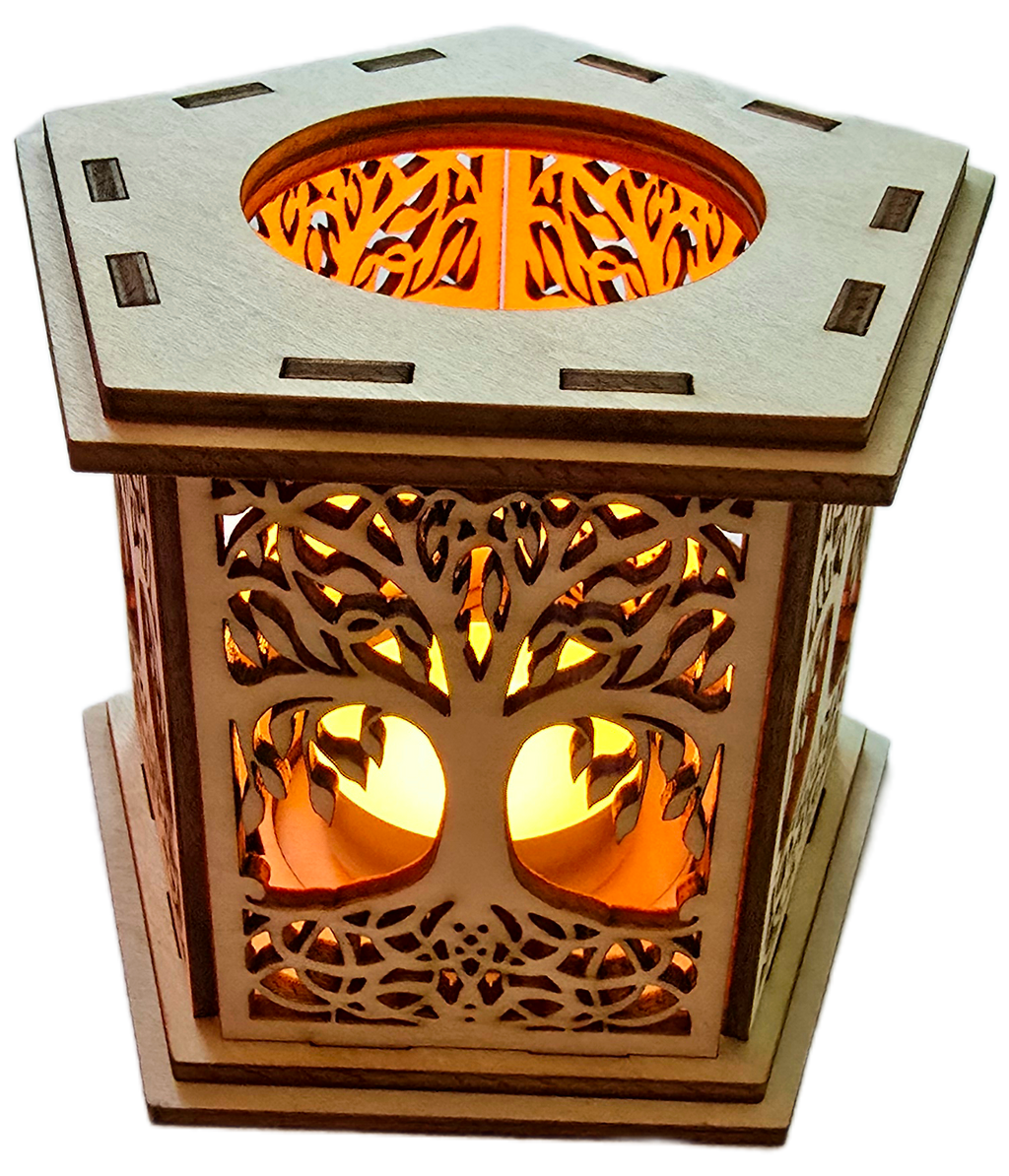 Wooden lamp "Tree of Life" – a unique candle box
