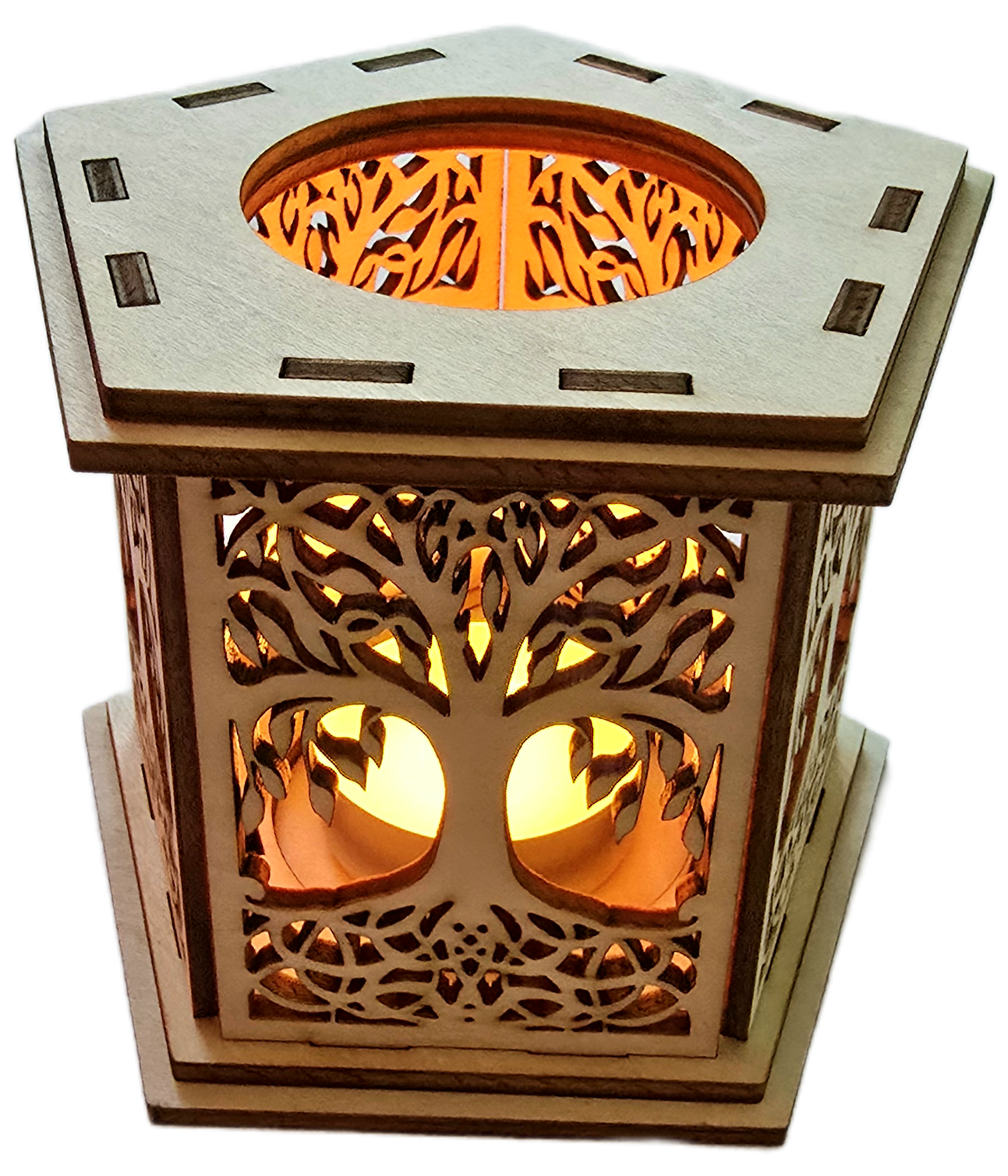 Wooden lamp "Tree of Life" – a unique candle box