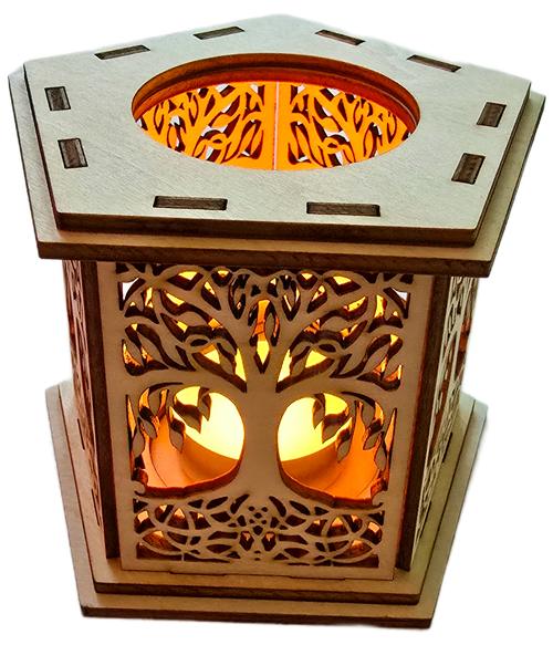 Wooden lamp "Tree of Life" – a unique candle box